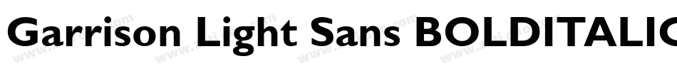 Garrison Light Sans BOLDITALIC字体转换